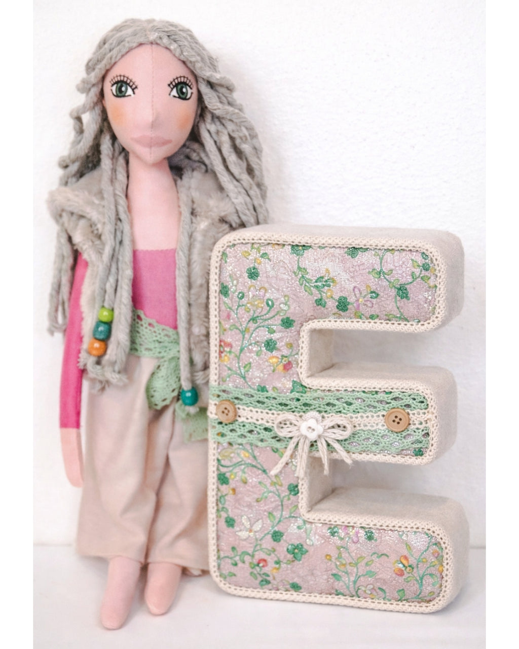 Handmade fabric doll Bohogirl