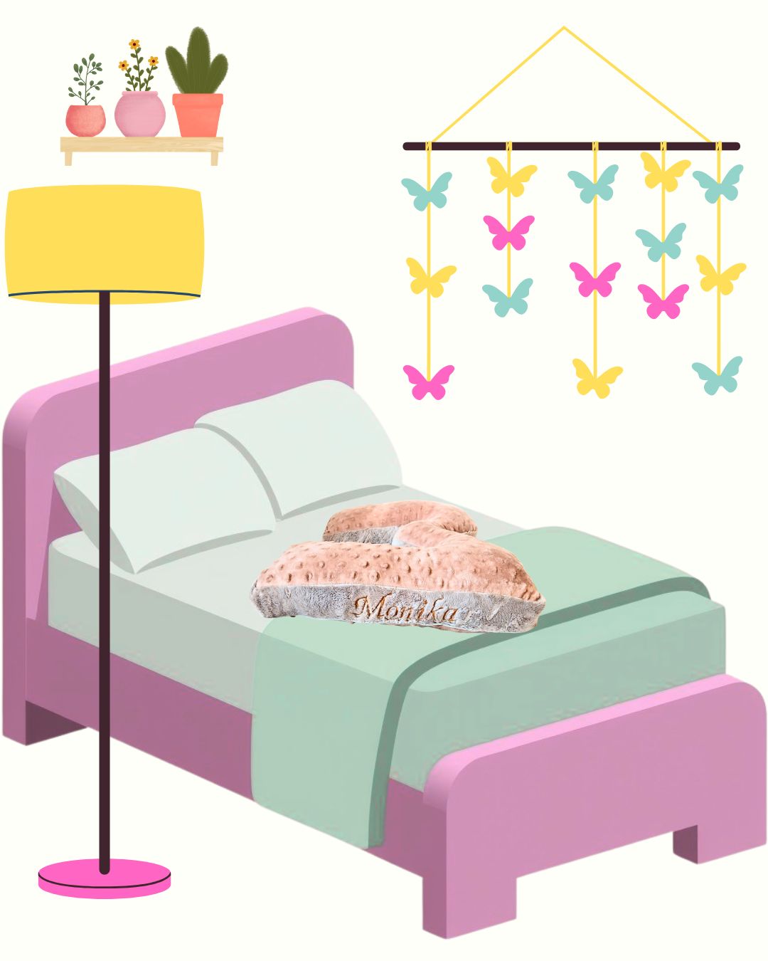 Soft minky letter pillow