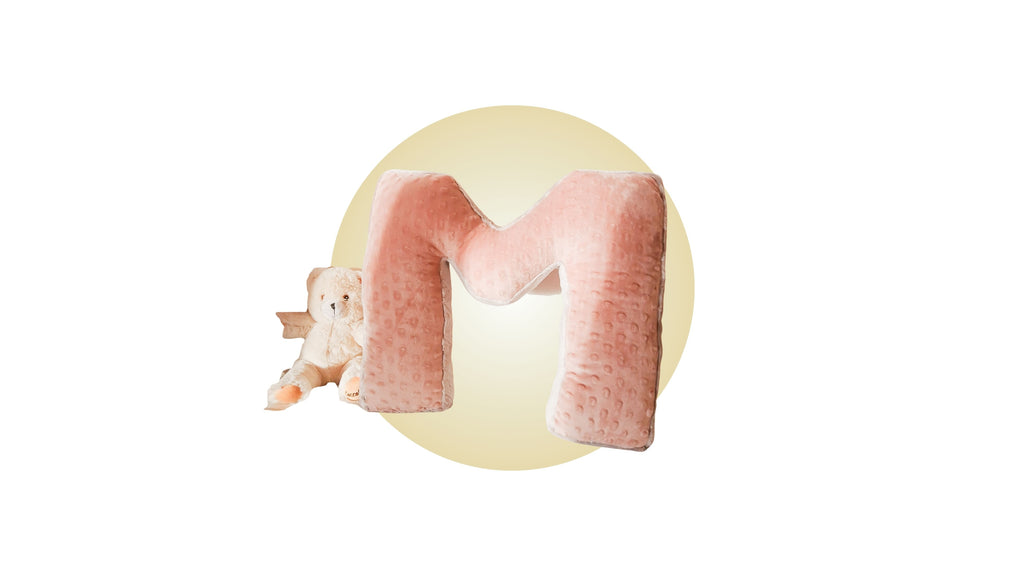 Soft minky letter pillow