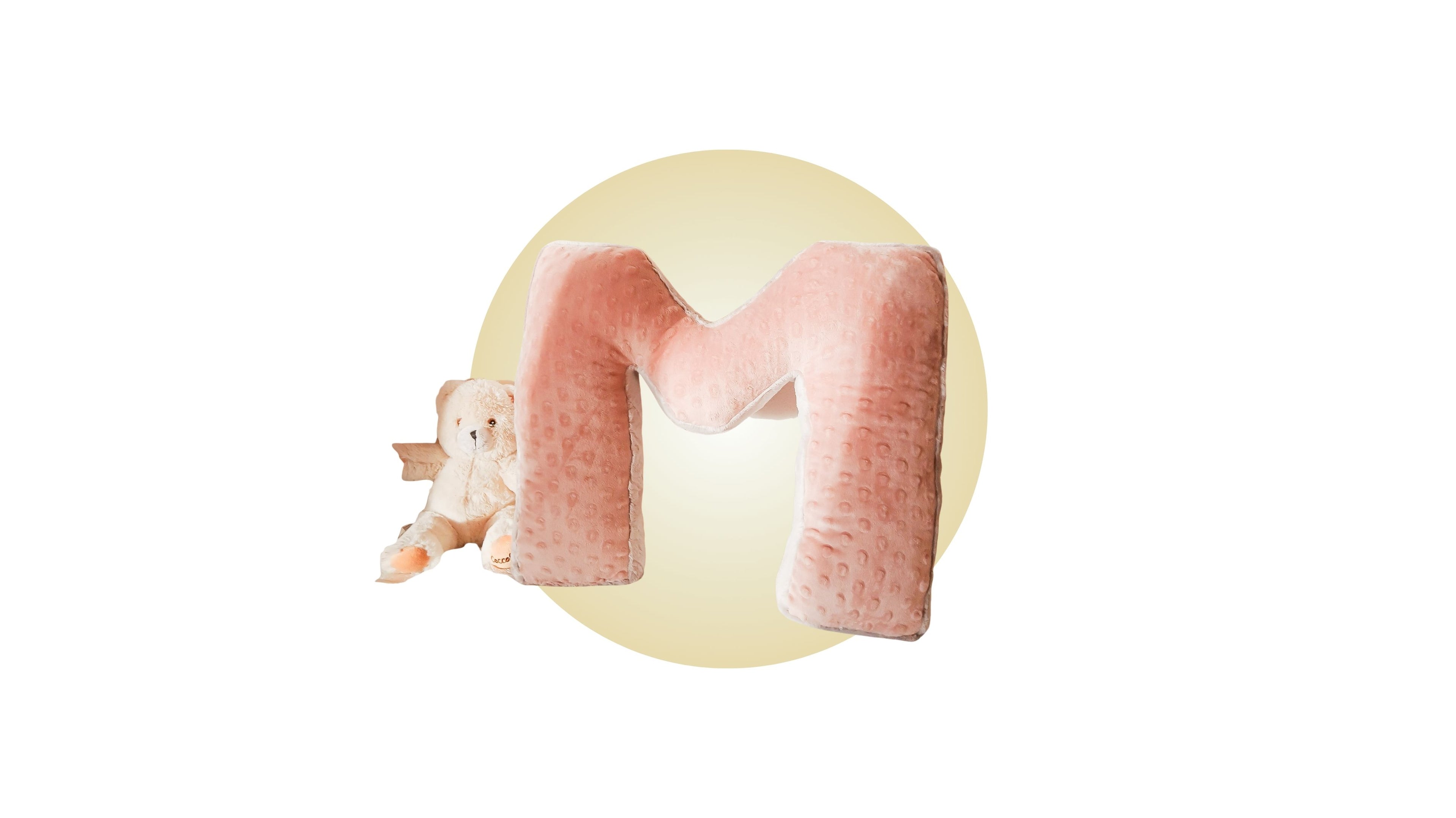 Soft minky letter pillow