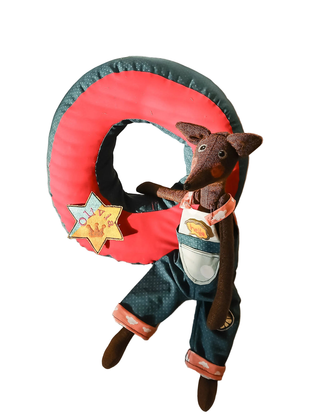 Handmade letter pillow