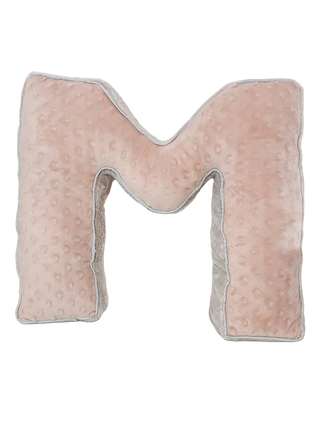 Soft minky letter pillow