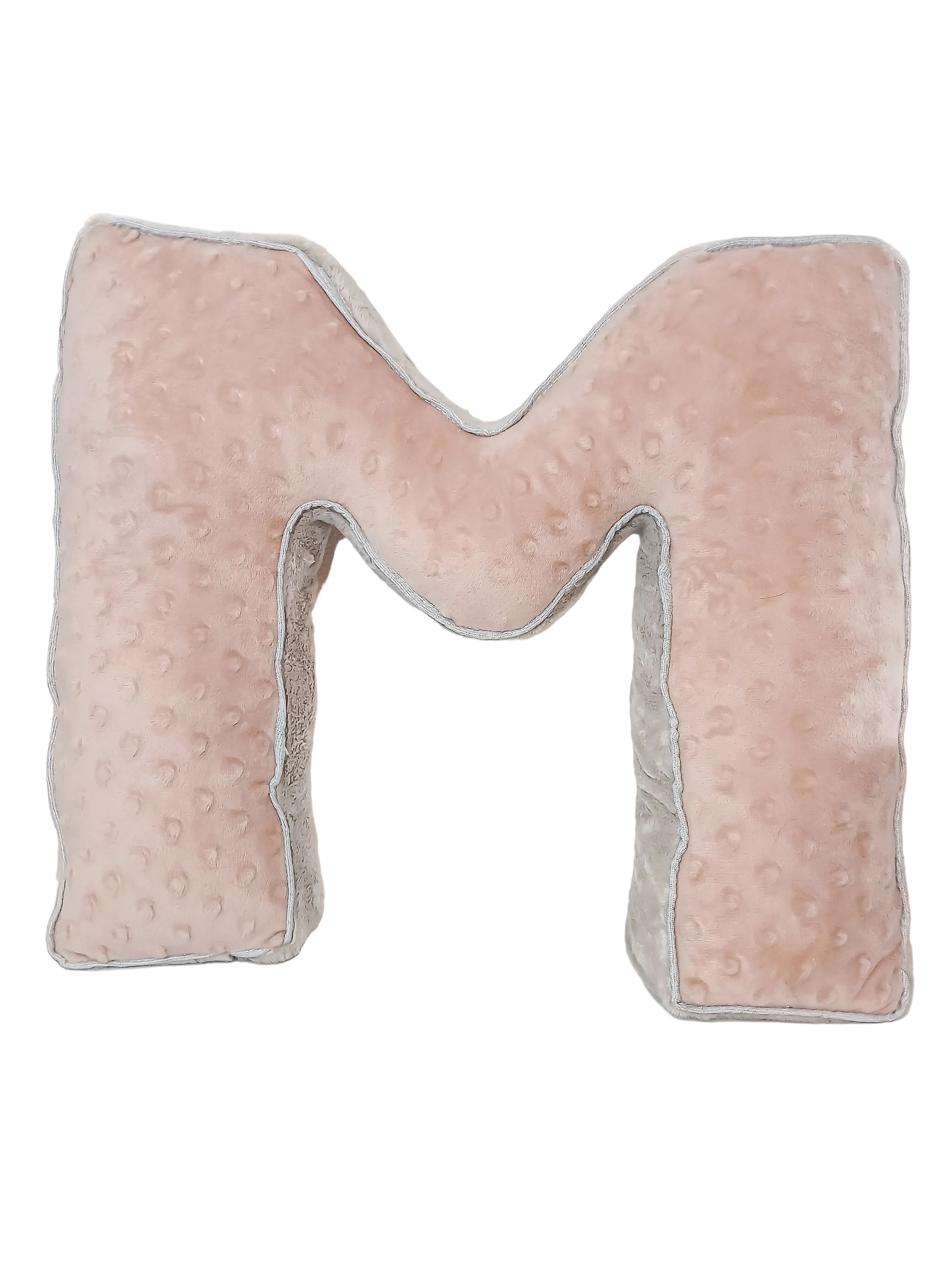 Soft minky letter pillow