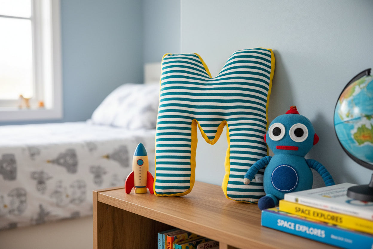 Handmade letter pillow