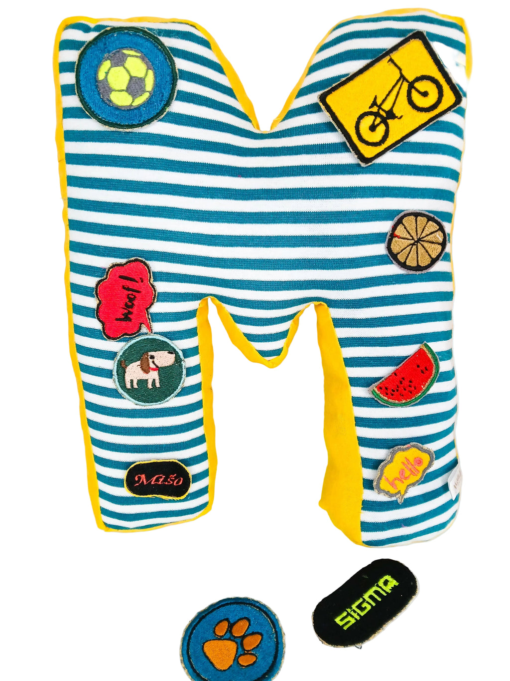 Handmade letter pillow