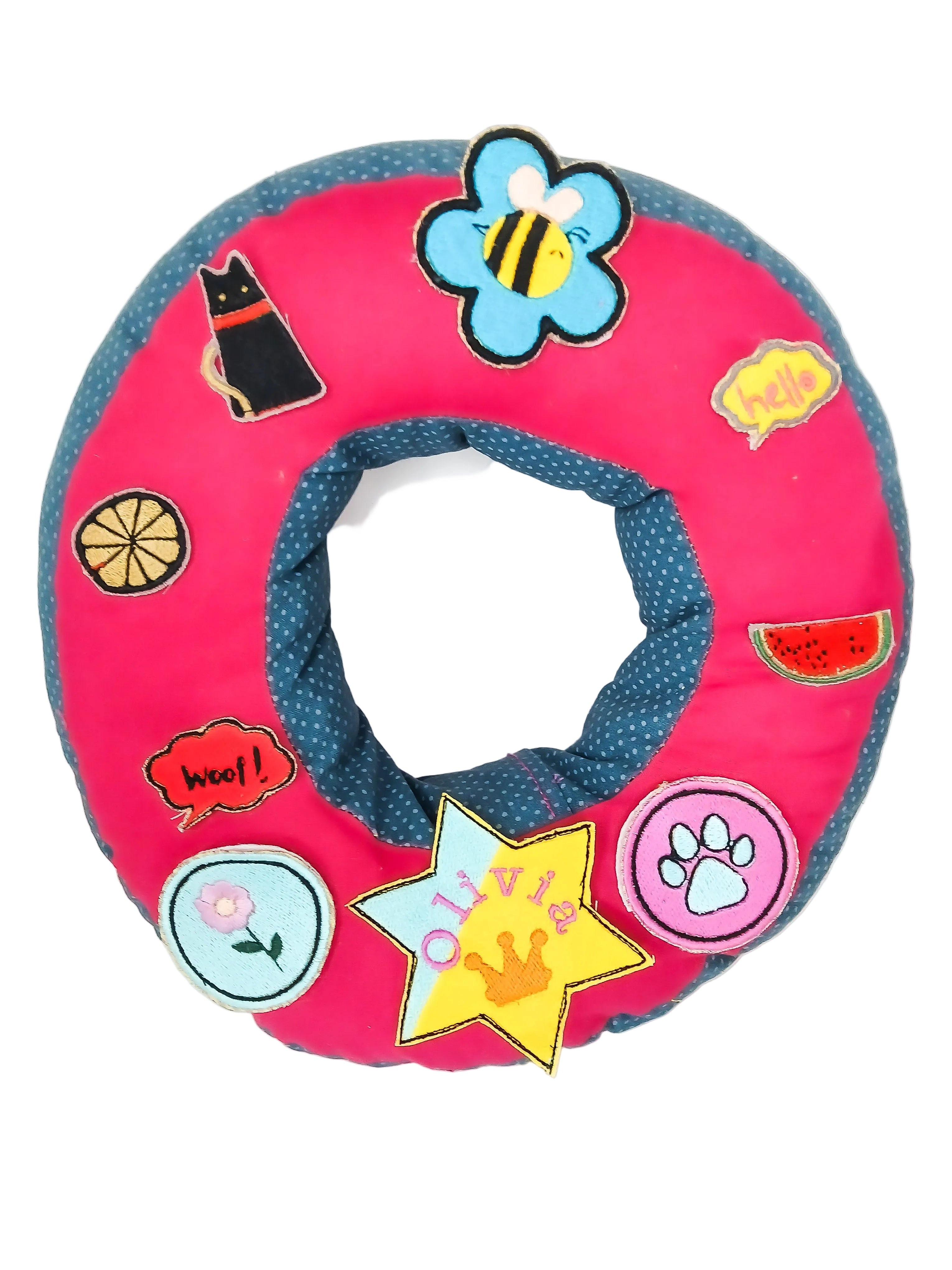 Handmade letter pillow